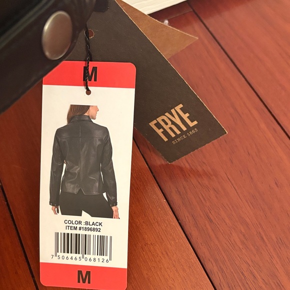 Frye Women's Classic Black Leather Jacket - Picture 11 of 11